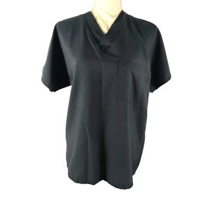 White Swan Fundamentals Women's Scrub Top Black Size Small Worn